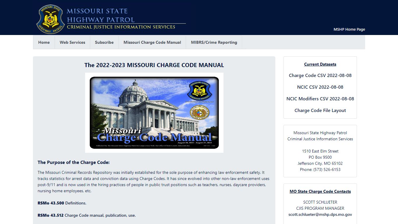 Charge Code - Missouri